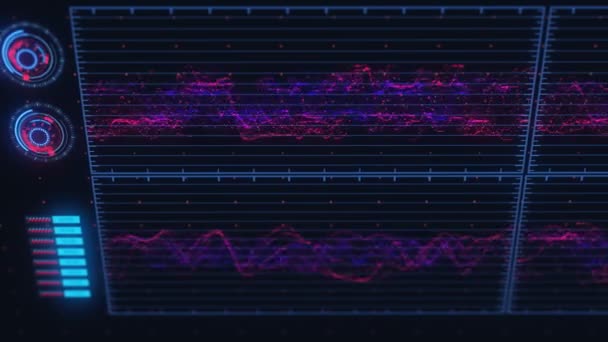 Rapport graphique fluctuant de l'interface utilisateur futuriste 