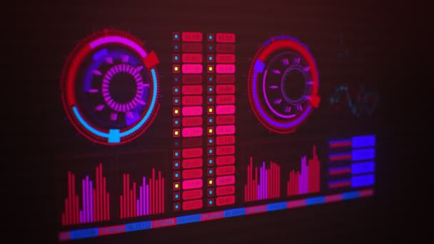 Futurystyczny graficzny użytkownik złącze standardowe zmienne wykres — Wideo stockowe