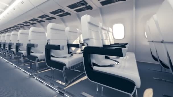 Bequeme Sitze im Flugzeug — Stockvideo