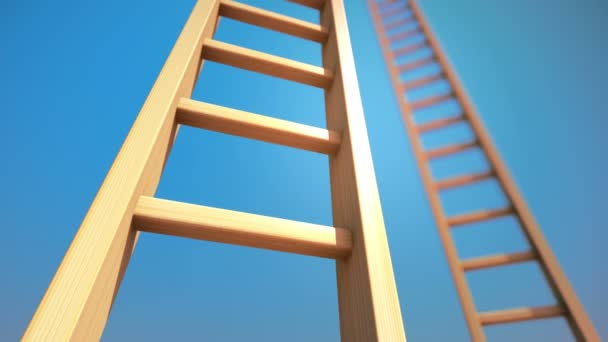 Slow animation of climbing the ladder. — Stock Video