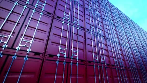 Container im Hafendock — Stockvideo