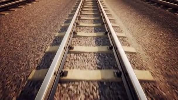 Chemin de fer piste animation en boucle — Video