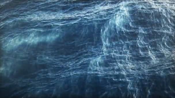 Ondulazione dell'acqua di un oceano — Video Stock