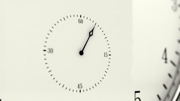 Animation de l'horloge moderne . — Video