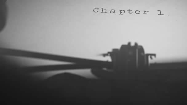 Chapter 1 Written On An Old Typewriter — Stock Video