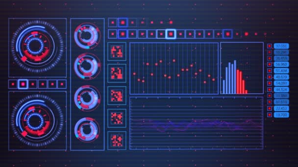 Rapport graphique fluctuant de l'interface utilisateur futuriste 