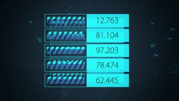 Futurystyczny graficzny użytkownik złącze standardowe zmienne wykres — Wideo stockowe