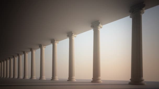 Greek style columns — Stock Video