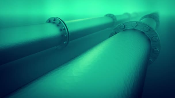 Pipeline-Transport von Gütern wie Öl, Erdgas oder Wasser — Stockvideo