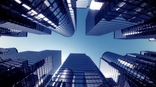 High skyscrapers animation. — Stock Video