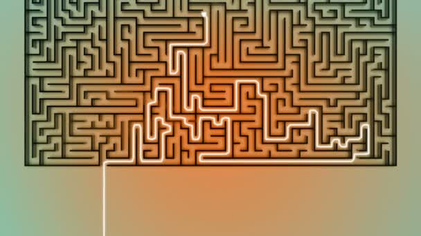 Finding a route in a complex maze — Stock Video