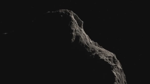 Close-up van asteroïde Tumbling — Stockvideo
