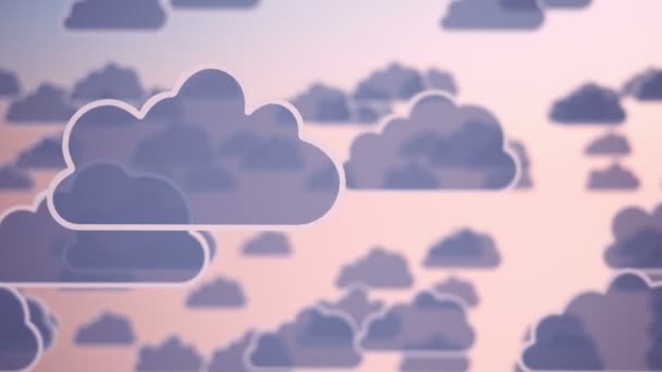 Concept wolken in de hemel — Stockvideo