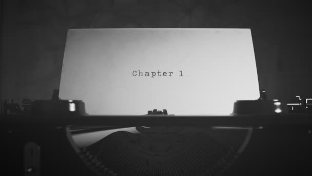 Chapter 1 Written On an Old Typewriter — стоковое видео