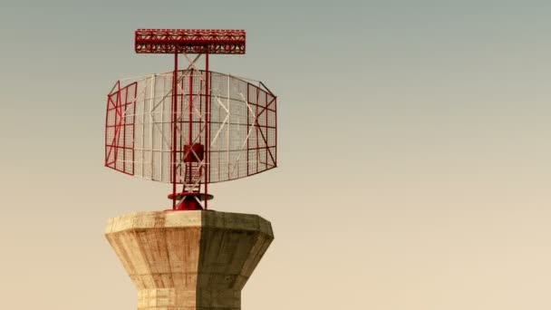 Radaru letiště loopable animace. — Stock video