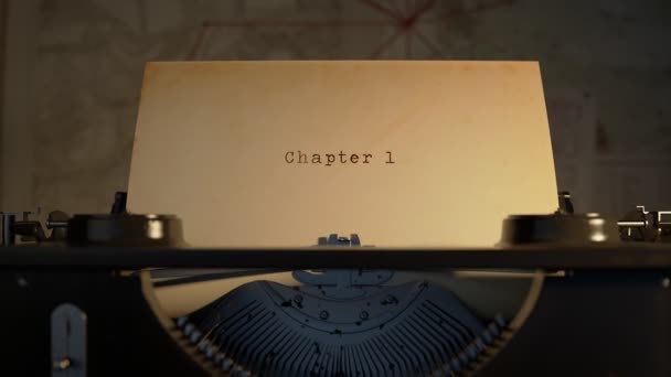 Chapter 1 Written On an Old Typewriter — стоковое видео