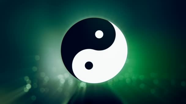 Yin yang símbolo loopable animación . — Vídeos de Stock