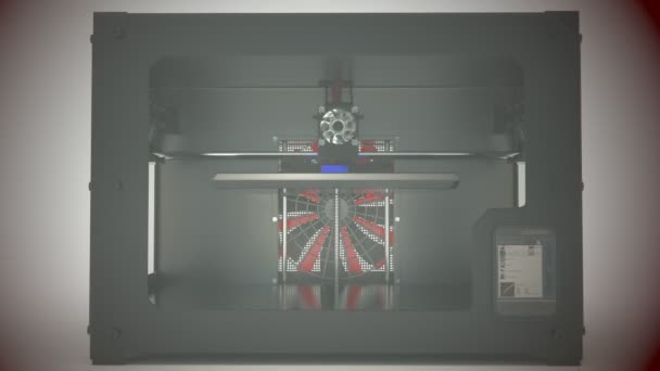 Продукт ручной формы, распечатанный на 3D-принтере — стоковое видео