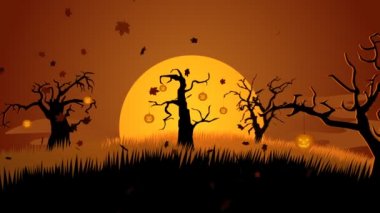 Bir mezarlık Cadılar Bayramı arka plan