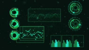Grafik oranı dalgalanıyor futuristik grafik kullanıcı arayüzü
