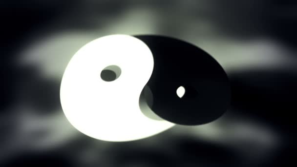 Yin yang símbolo loopable animación . — Vídeos de Stock