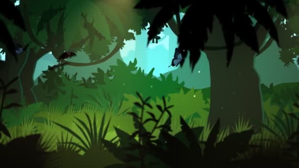 Green Tropical Forest — Stock Video