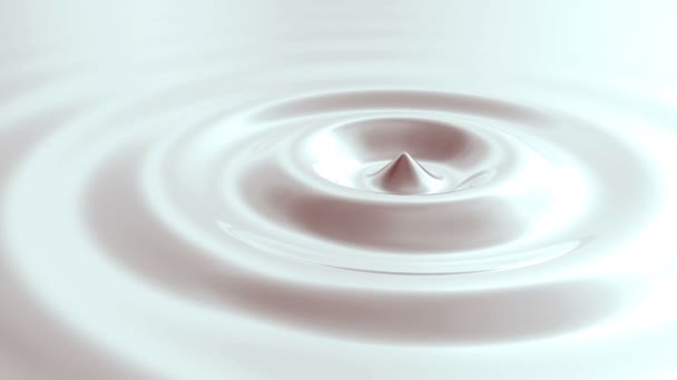 Ringen rond een centrale droplet — Stockvideo