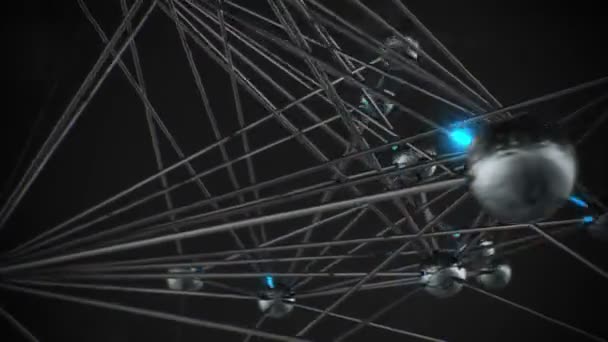 Animación conceptual sobre las conexiones transferencia de datos y redes — Vídeo de stock