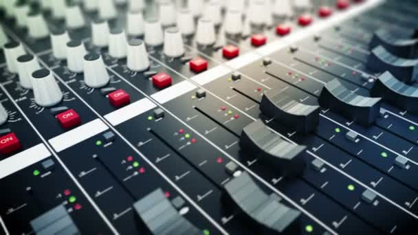 Mixing console also called audio mixer