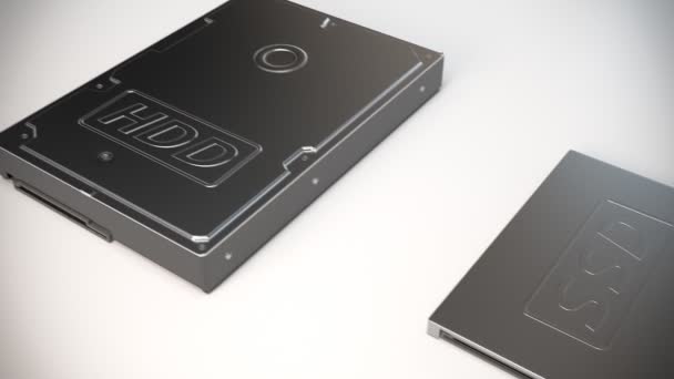 Vue élevée des grands dispositifs de stockage à petit 