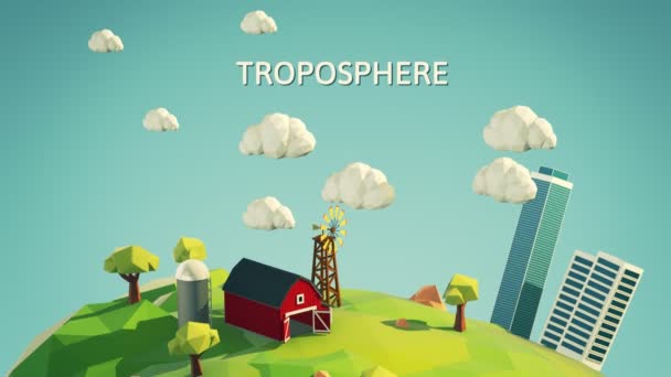 Couche de gaz dans l'atmosphère 