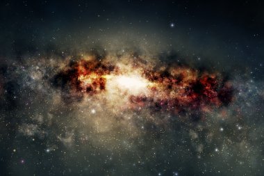 Spectacular view of a glowing galaxy clipart