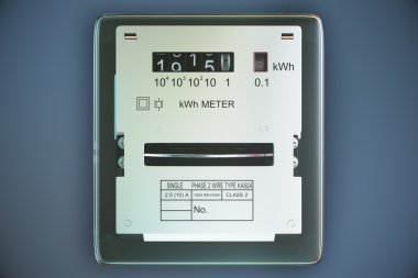 Hane tüketimi gösterilen analog elektrik sayacı. Bana güç