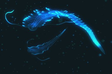 Deep sea illuminating creature clipart