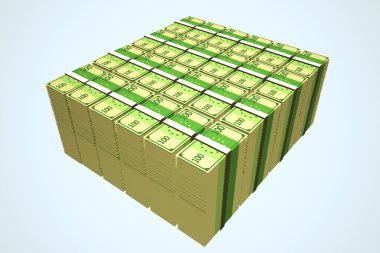 Yığınlar, yüz Euro servet bankacılık Notes.Finances