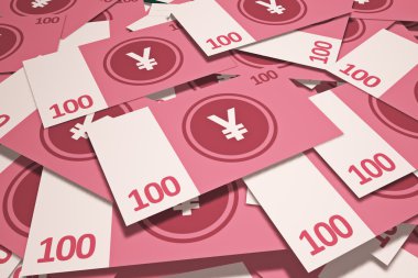 Yığın, yüz Çin Yuan servet bankacılık Notes.Finances