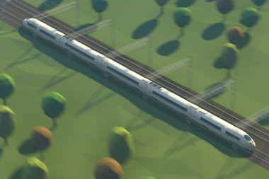 modern yüksek hızlı yolcu treni