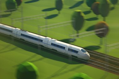 modern yüksek hızlı yolcu treni