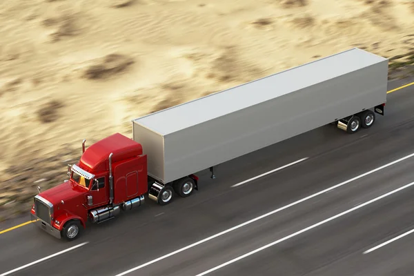 Semi-trailer truck — Stock Photo, Image