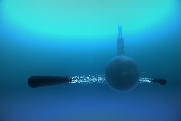 Disparar um torpedo submarino . — Fotografia de Stock