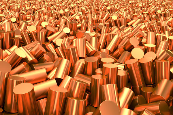 Pile of Copper granulate