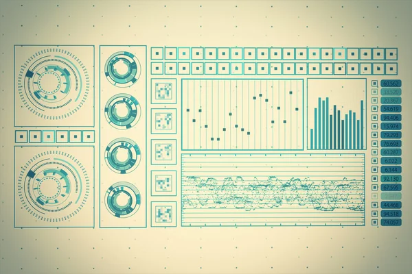 Futuristiska tekniska gränssnitt bakgrund — Stockfoto