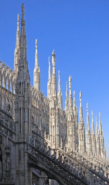 Milan, İtalya - 21 Nisan 2012: Spiers Duomo Milan, İtalya