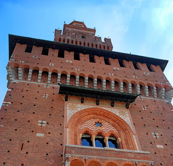 Castelo de Sforza-Castello Sforzesco-. Milão, Itália . — Fotografia de Stock