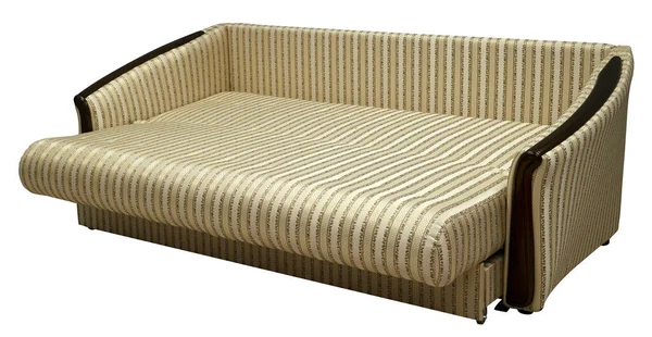 Sofá aislado sobre fondo blanco. Incluyendo el camino de recorte. El sofá está diseñado para dormir —  Fotos de Stock