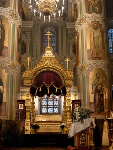 Kazan Ryssland Januari 2021 Interiören Katedralen Bebådelsen Kreml — Stockfoto