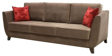 Beyaz arka planda izole kanepe. Kırpma yolu dahil.