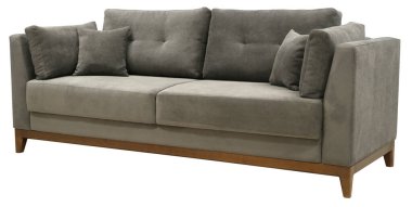 Beyaz arka planda izole kanepe. Kırpma yolu dahil.