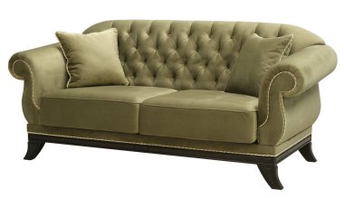 Beyaz arka planda izole kanepe. Kırpma yolu dahil.