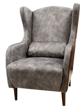 Koltuk beyaz arka planda izole edilmiş. Görünüm 1. Kırpma yolu dahil